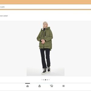 Olive Hooded Puffer Jacket for Women